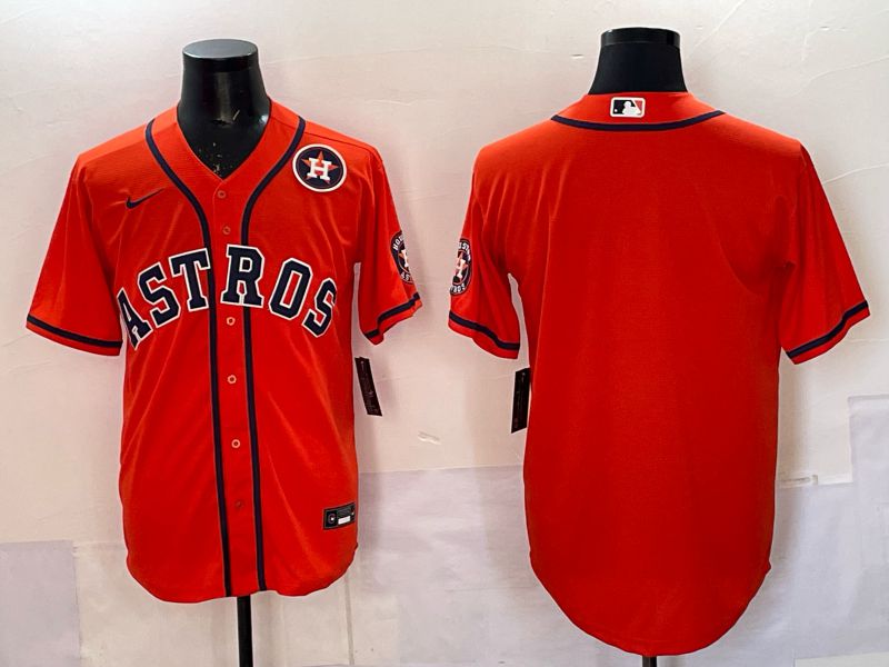 Men 2025 Houston Astros Blank Orange Nike MLB Jersey style 067->houston astros->MLB Jersey